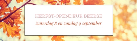 Herfst-Opendeur in Beerse op zaterdag 8 en zondag 9 september