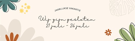 Jaarlijkse vakantiesluiting 2025